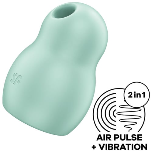 SATISFYER AIR PULSE SATISFYER - PRO TO GO 1 DOPPIO STIMOLATORE E VIBRATORE VERDE