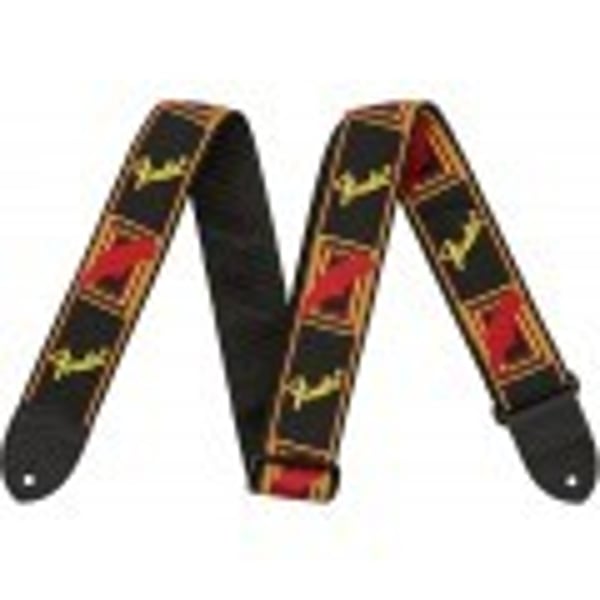 Tracolla Fender® 2" Monogrammed Black/Yellow/Red. Modello 0990681500