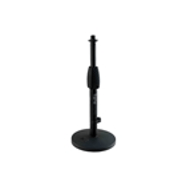 Gator Frameworks GFW-MIC-0601 Supporto da tavolo per microfono con base tonda da 15 cm e altezza regolabile 25-38 cm<br>