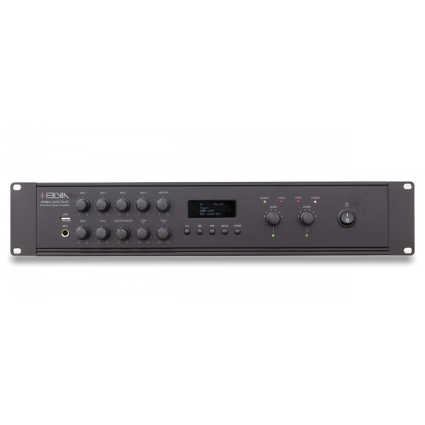HELVIA Mixer-Amplificatore 2-Zone 240W 2-Unità Rack con DAB+/FM/USB/BT