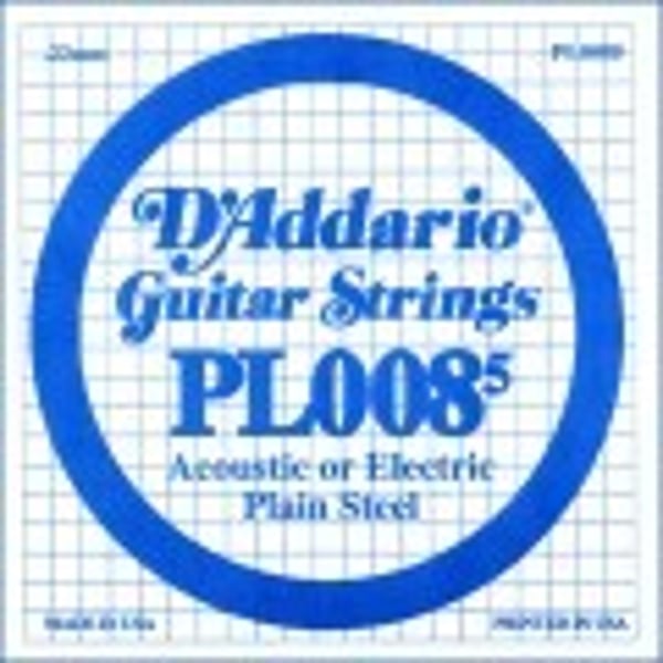 D'ADDARIO Plain Steel Guitar Single String, .0085