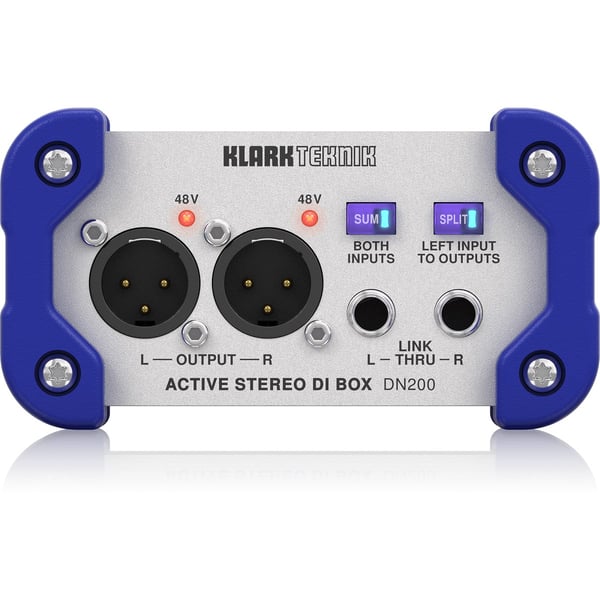 KLARK TEKNIK DN200 V.2 DI BOX ATTIVA STEREO 2 CANALI ALIMENTAZIONE PHANTOM