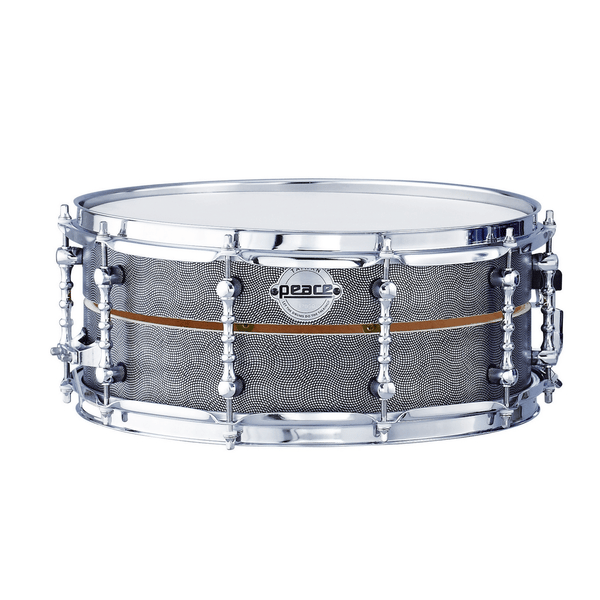 PEACE Rullante in Acero e Mogano 14 x 5,5