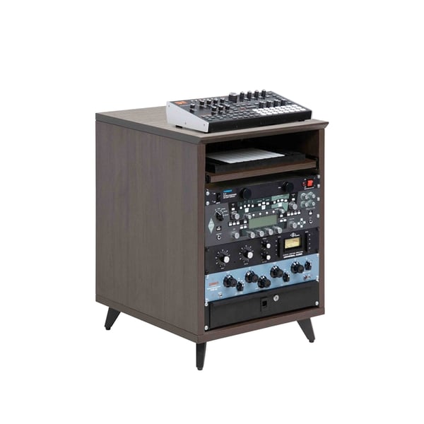 Gator Frameworks GFW-ELITEDESKRK-BRN Rack studio 10U in noce scuro<br>