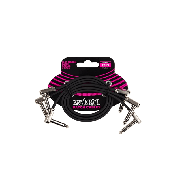 Ernie Ball 6222 Flat Ribbon Patch Cable 30,48 cm Pacco da 3