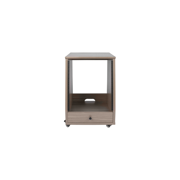 Gator Frameworks GFW-ELITESTUDIORK12-GRY Rack da studio inclinato 12 unità con finitura grigia in legno Driftwood<br>
