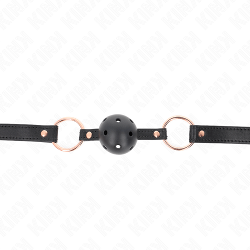 KINK COLLAR &amp; GAG KINK - PALLA PREMIUM IN TPE 4 CM GAG 60 x 2 CM