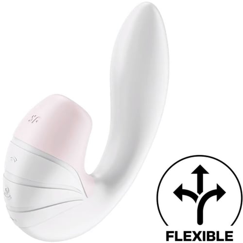 SATISFYER SUPERNOVA AIR PULSE STIMULATOR & VIBRATION - WHITE