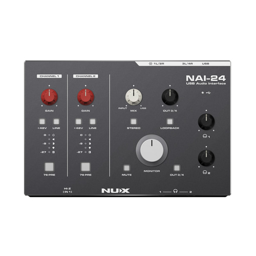 NUX Scheda audio USB 2 in 4 out 192kHz con componenti di alta qualità