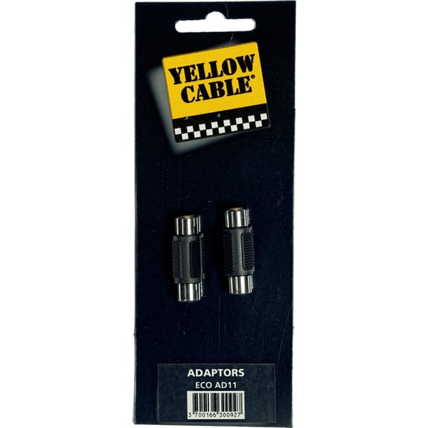 Yellow Cable AD11 Adattatore RCA/RCA Femmina 2 Pcs