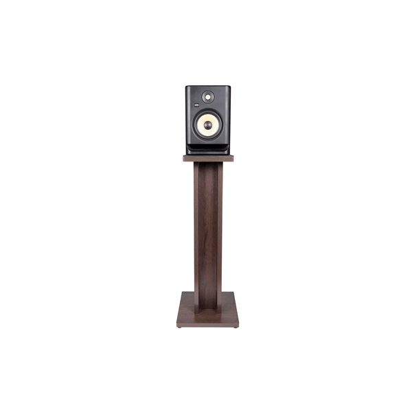 Gator Frameworks GFW-ELITESPKSTMN-BRN Coppia di supporti per monitor da studio in legno con finitura marrone scuro<br>