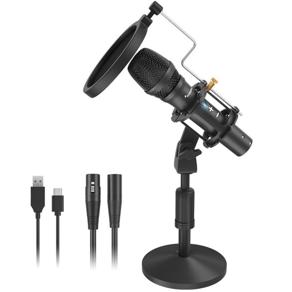 MAONO Microfono USB/XLR dinamico da tavolo AU-HD300T