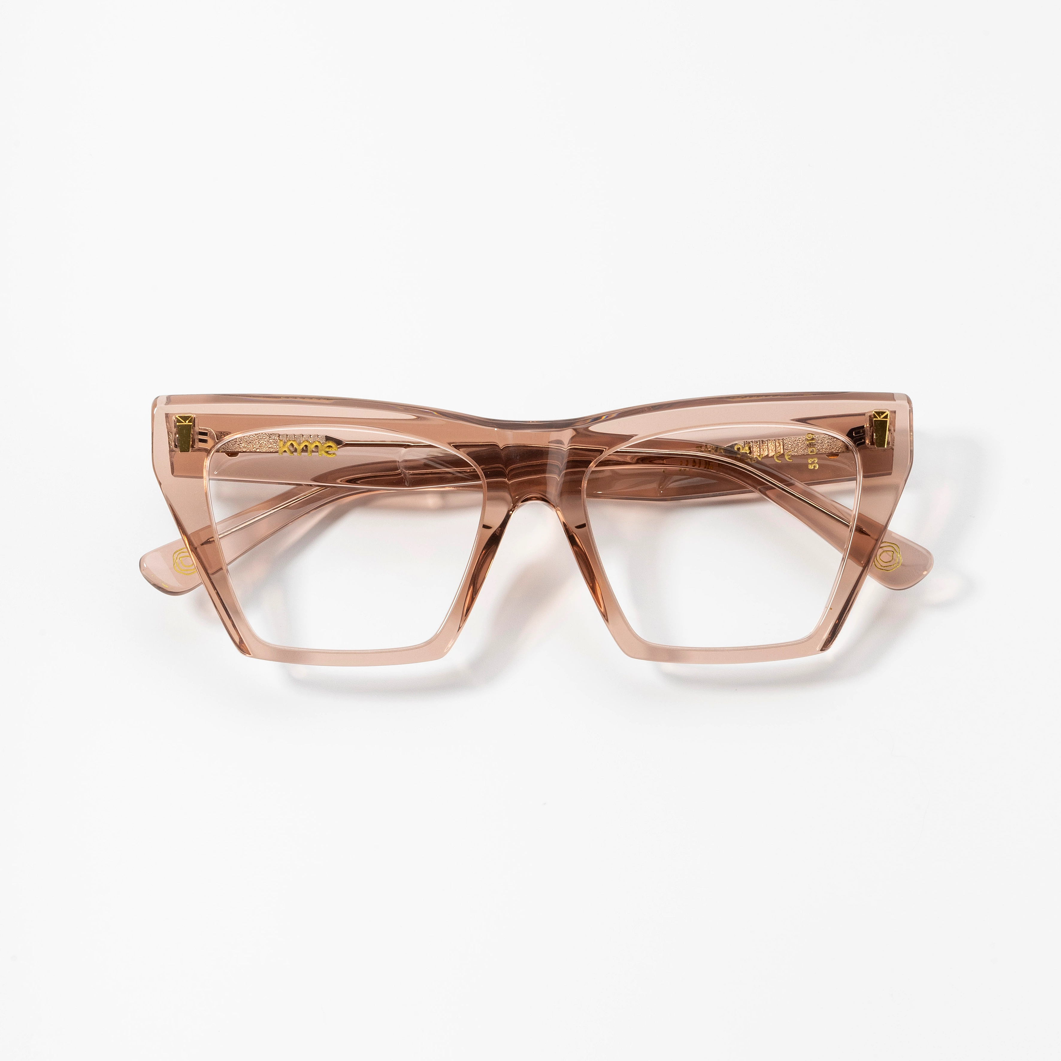 メガネ KYME Kyme - JUDE COL 4 - OPTICAL GLASSES - gold & black Kyme Zara Transparent Gold - Handmade Italian Sunglasses