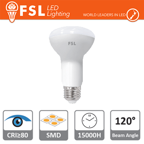 R80 - 11W 6500K 840LM >120º 80X113mm CRI80 E27 25.000H