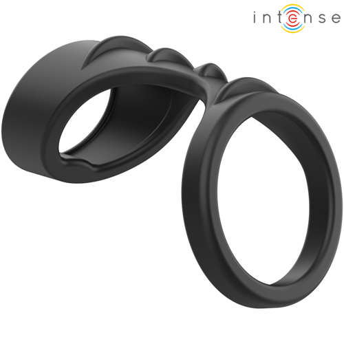 INTENSE COUPLES TOYS INTENSE - THEO DOPPIO ANELLO PER PENE IN SILICONE MODELLO NERO 3