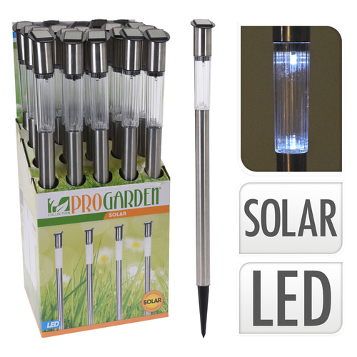 LAMPADA A ENERGIA SOLARE 'INOX' Ø cm 3 x h.70