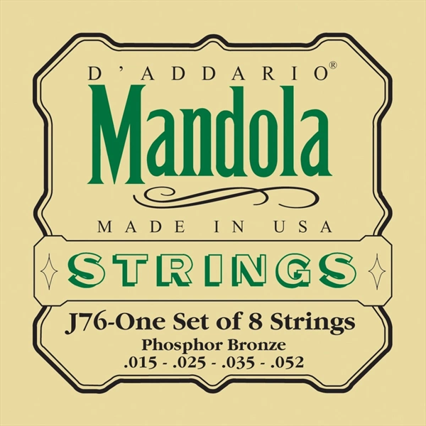 D'ADDARIO Phosphor Bronze Mandola Strings, Medium, 15-52