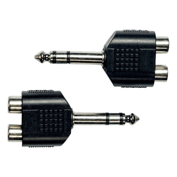 Yellow Cable AD17 Adattatore Jack TRS Maschio/2x RCA Femmina 2 Pcs