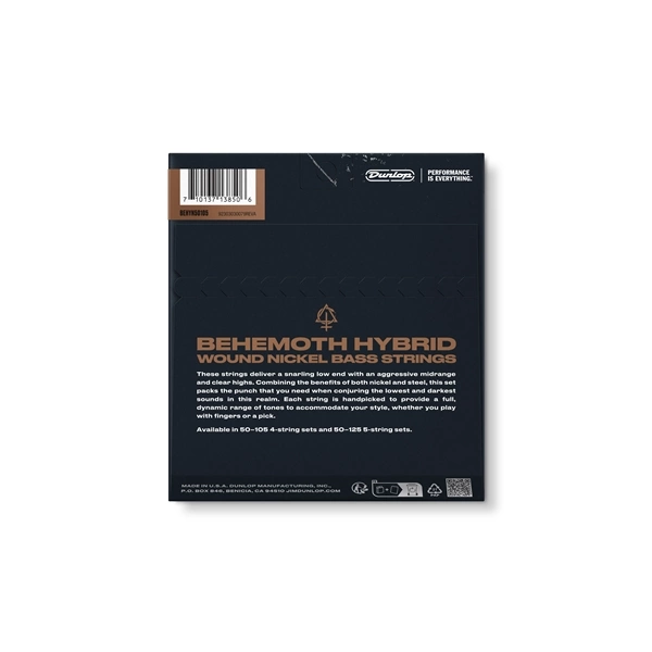 Dunlop BEHYN50105 Behemoth Hybrid Wound Nickel 50-105