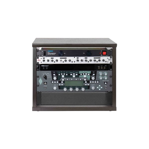 Gator Frameworks GFW-ELITERK-8U-BRN Rack 8U in legno noce scuro finitura standard<br>