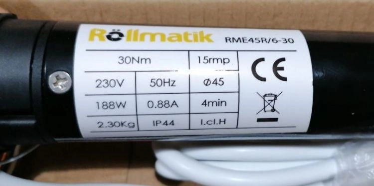 Motore per tapparelle con telecomando 30 Nm - 60Kg (finecorsa elettronici 6  fili)