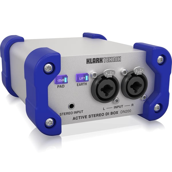 KLARK TEKNIK DN200 V.2 DI BOX ATTIVA STEREO 2 CANALI ALIMENTAZIONE PHANTOM