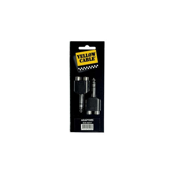 Yellow Cable AD17 Adattatore Jack TRS Maschio/2x RCA Femmina 2 Pcs