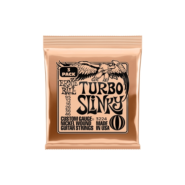 Ernie Ball 3224 Turbo Slinky Nckl Wnd Pk 9.5 46