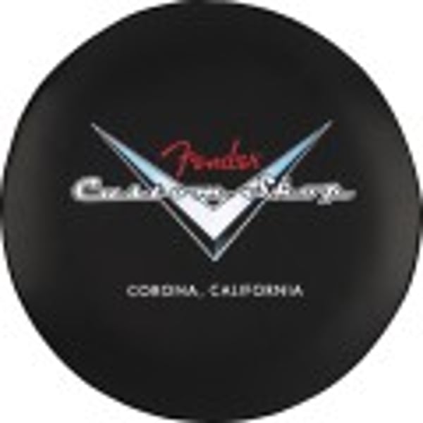 Sgabello da bar con logo Chevron Fender™ Custom Shop, nero/cromato, 24"