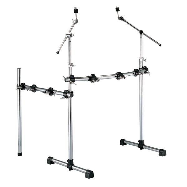 PEACE Rack per batteria con sistema di appoggio a T e braccio aggiuntivo laterale. Modello DR-17