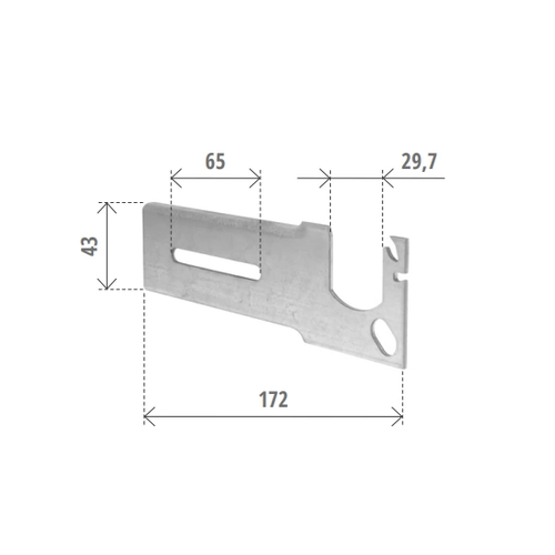 PIASTRA PER SUPPORTO TIPO TORINO DX DRITTA