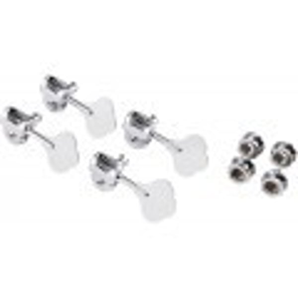 FENDER Accordatori per basso deluxe con aste scanalate (4) Chrome