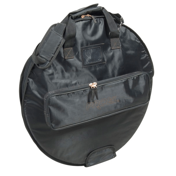 PROEL STAGE Borsa per piatti con tasca porta bacchette in robusto nylon 420D antistrappo con imbottitura in poliuretano espanso ad alta densità da 10 mm Disponibile in colore nero.