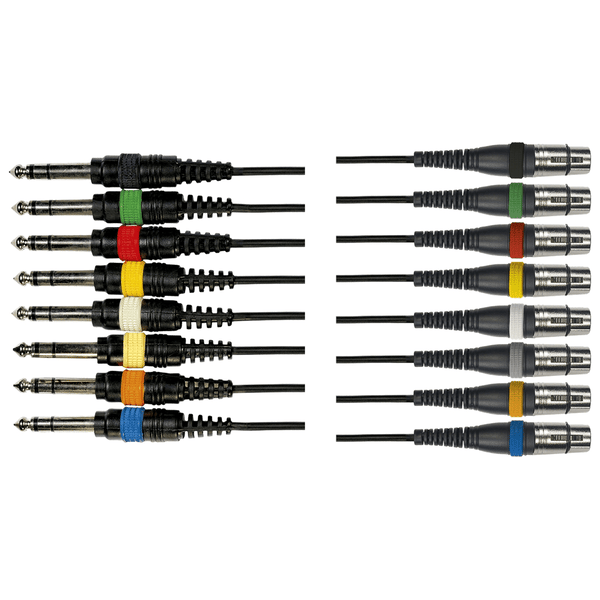 Yellow Cable OC10 Frusta 8 Cavi Jack TRS/XLR Femmina 5 m