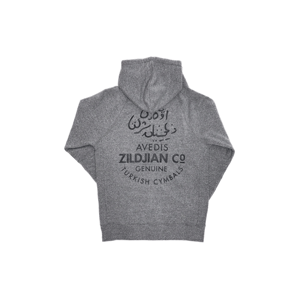 Zildjian T3424 - Gray Zip Up Logo Hoodie - XL
