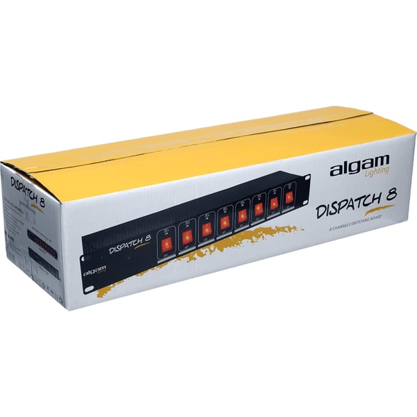 Algam Lighting DISPATCH-8 Multipresa 8 Posti da Rack Interruttori Individuali