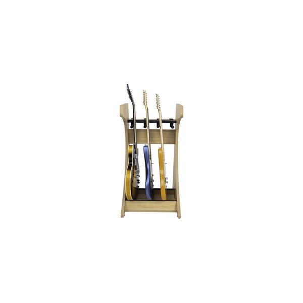 Gator Frameworks GFW-ELITEGTR3RK-MPL Rack per chitarre 3-4 posti in finitura acero naturale opaco<br>