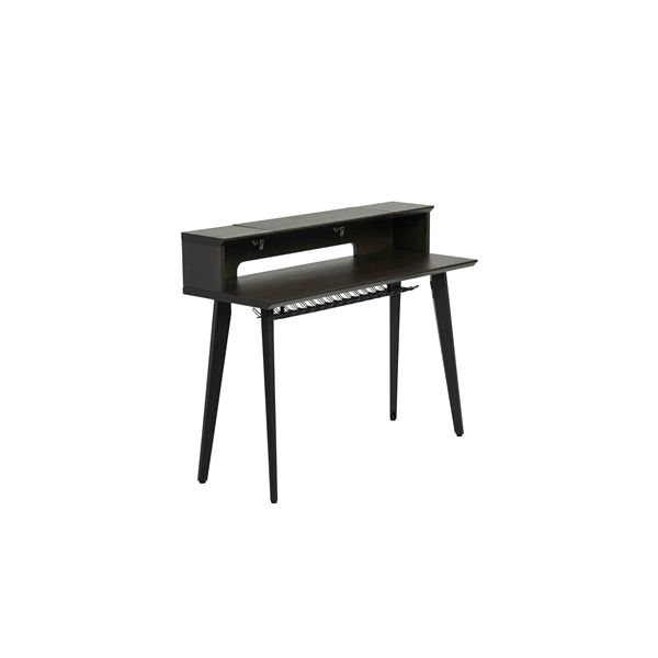 Gator Frameworks GFW-ELITEKEYTBL61-BRN Workstation in legno per tastiere fino a 61 tasti, colore noce scuro<br>