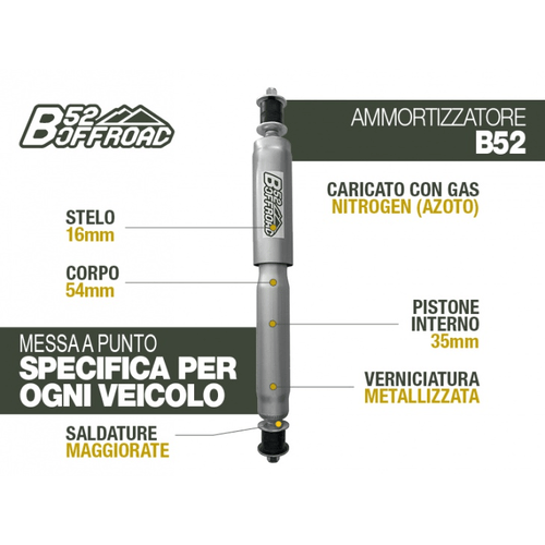 AMMORTIZZATORE B52 OFFROAD PER NISSAN PATROL 2.8TD ANTERIORE