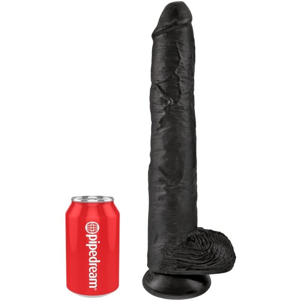 KING COCK - PENE REALISTICO CON SFERE 30,5 CM NERO