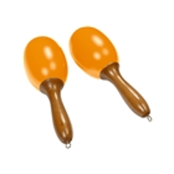 Tanga MARACAS-JAUNE-L Maracas grandi in legno - Gialle