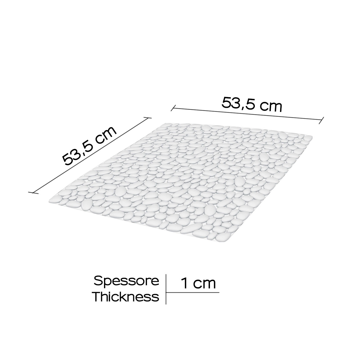 LuxStep Tappetino Doccia Antiscivolo 61x81 Cm - PVC Morbido Con Fori Di Drenaggio - Per Vasca E Bagno - Colore Cachi - 5