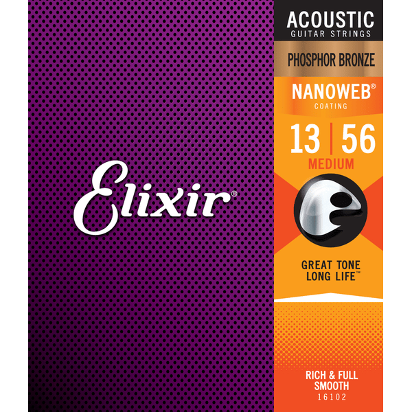 ELIXIR 16102 ACOUSTIC PHOSPHOR BRONZE NANOWEB
