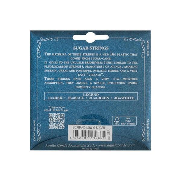 Aquila 151U Sugar Ukulele set GCEA