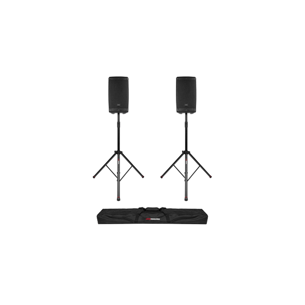 Gator Frameworks GFW-SPK-3000SET - Coppia di supporti per diffusori deluxe con borsa