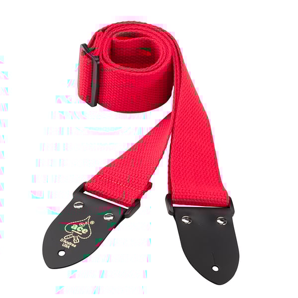 Tracolla d'Andrea serie ACE Cotton Web (Rosso). Modello AC3 RD