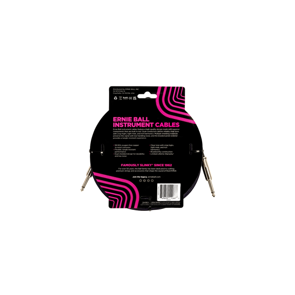 Ernie Ball 6397 Braided Straight Straight 7.6m