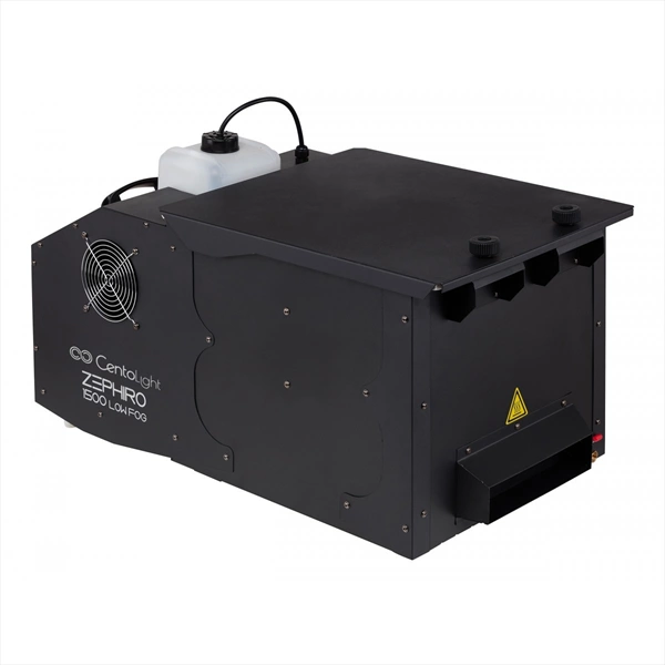 CENTOLIGHT Potente macchina per effetto fumo basso con interfaccia DMX e radiocomando. Modello ZEPHIRO LOW FOG 1500