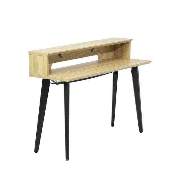 Gator Frameworks GFW-ELITEKEYTBL61-MPL Workstation in legno per tastiere fino a 61 tasti, colore acero naturale opaco<br>