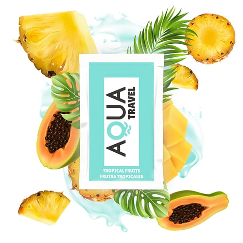 AQUA TRAVEL SAVEUR FRUITS TROPICAUX LUBRIFIANT A BASE D''EAU - 6 ML